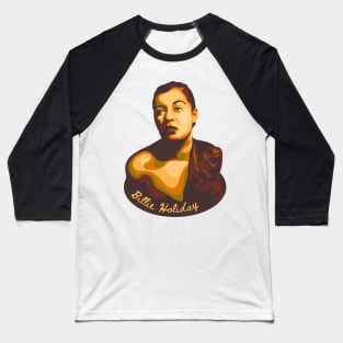 Billie Holiday Portrait Baseball T-Shirt